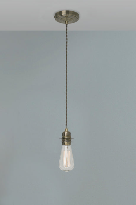 Pendant Fitting Suspension Set - Antique Brass