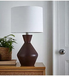 Dark Wood Table Lamp