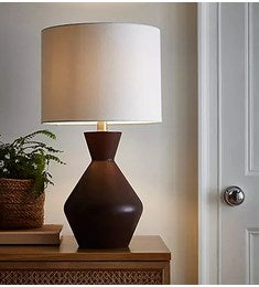 Dark Wood Table Lamp