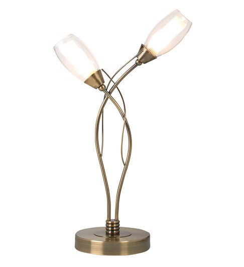 Iris Table Lamp - Antique Brass