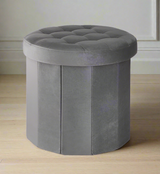 Westbrook Foldable Storage Stool - Grey