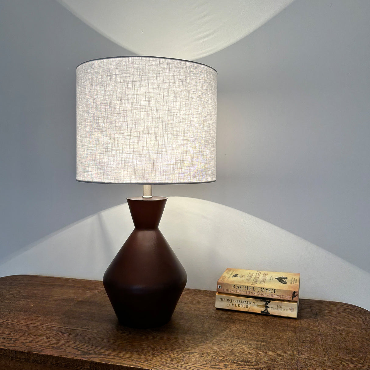 Dark Wood Table Lamp