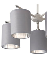 Giovanna 5 Light Ceiling Fitting - White | Chrome | Grey