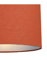 12" Raj Cylinder Pendant Shade - Burnt Orange