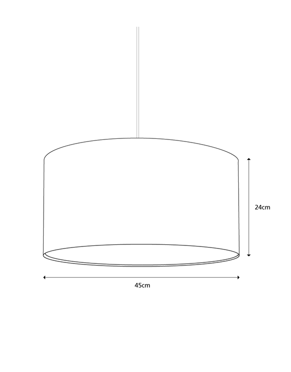 Frankie Pendant Shade - Grey | Silver