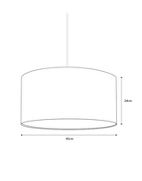 Frankie Pendant Shade - Grey | Silver