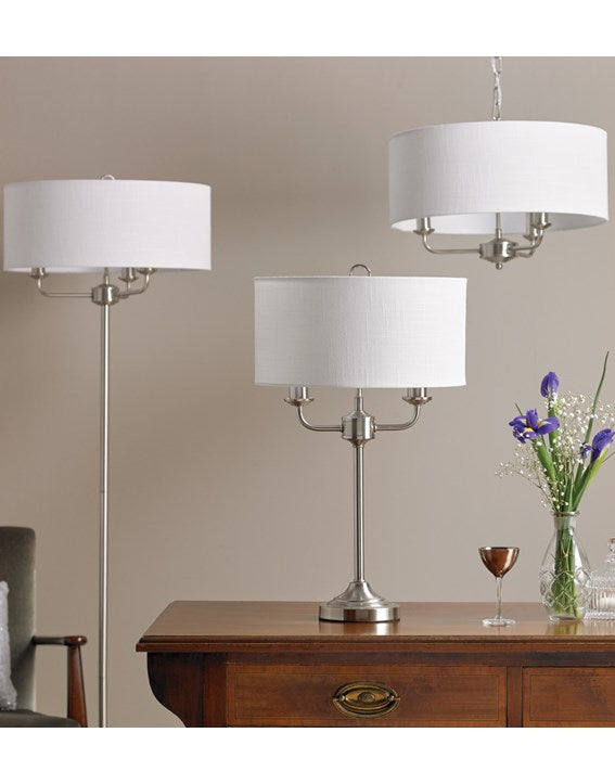 Grantham Table Lamp - Satin Nickel