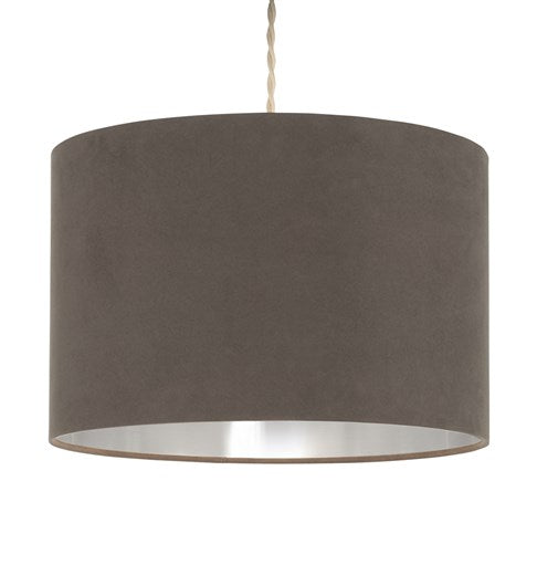 Velvie Pendant Shade Grey | Chrome