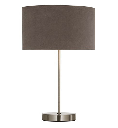 Velvie Table Lamp Grey | Chrome