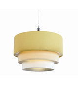 3 Tier Cylinder Pendant Shade - Ochre, Yellow and Ivory