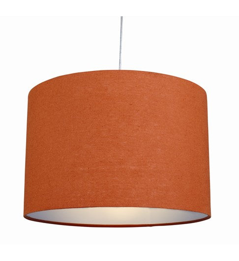 12" Raj Cylinder Pendant Shade - Burnt Orange