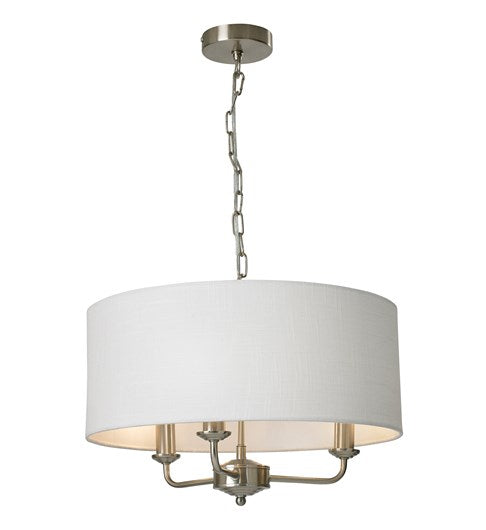 Grantham 3 Light Ceiling Fitting - Satin Nickel