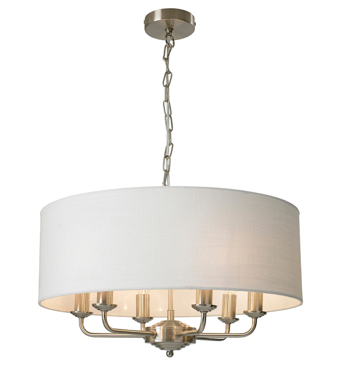 Grantham 6 Light Ceiling Fitting - Satin Nickel