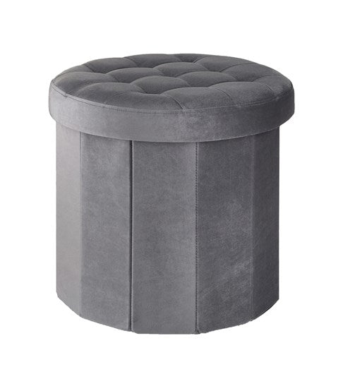 Westbrook Foldable Storage Stool - Grey