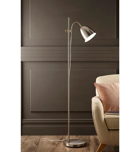 Seb Floor Lamp | Brushed Chrome