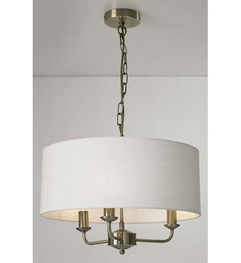 Grantham 3 Light Ceiling Fitting - Antique Brass