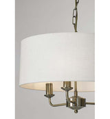 Grantham 3 Light Ceiling Fitting - Antique Brass