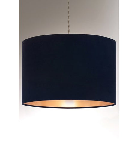 Velvie Pendant Shade Navy | Copper