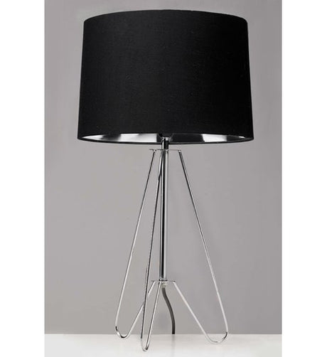 Ziggy Chrome Lamp With Black Shade