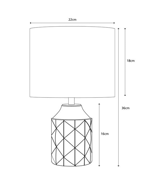 Luca Table Lamp - White