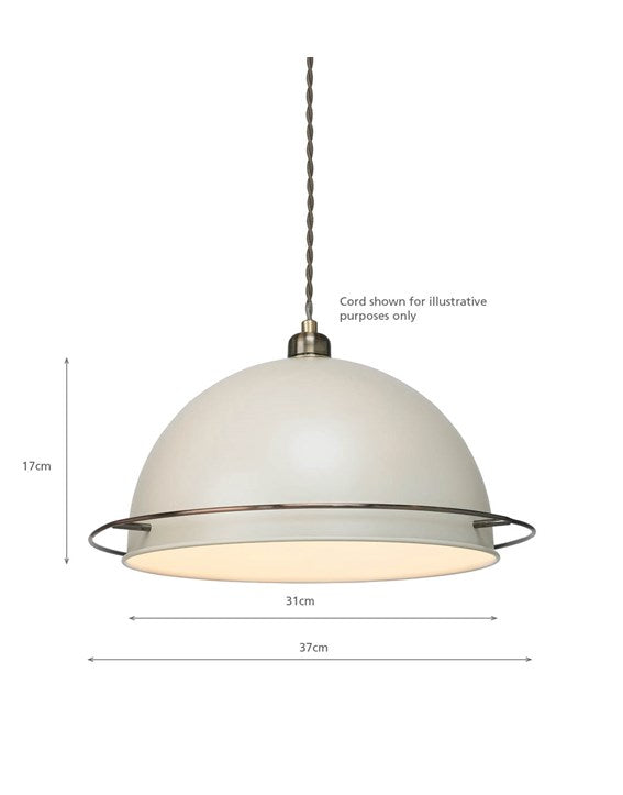 Bauhaus Pendant Shade - Cream