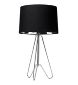 Ziggy Chrome Lamp With Black Shade