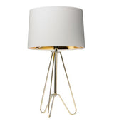 Ziggy Gold Lamp With Cream Shade