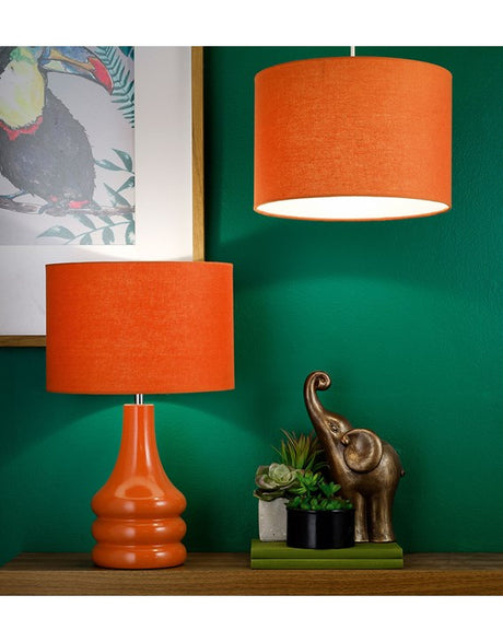 Raj Table Lamp - Burnt Orange