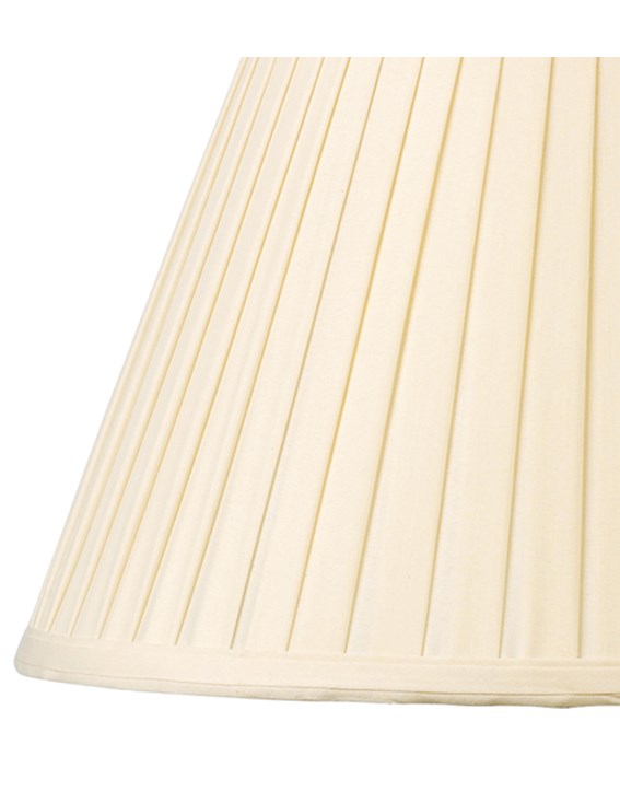 10" Cream Knife Pleated Tapered Shade