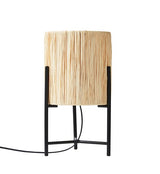 Raff Table Lamp Black Base and Natural Shade