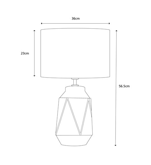 Safi Table Lamp Grey