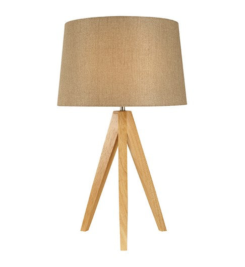 Wooden Tripod Table Lamp - Taupe