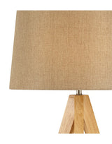 Wooden Tripod Table Lamp - Taupe