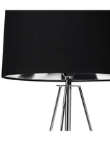 Ziggy Chrome Lamp With Black Shade