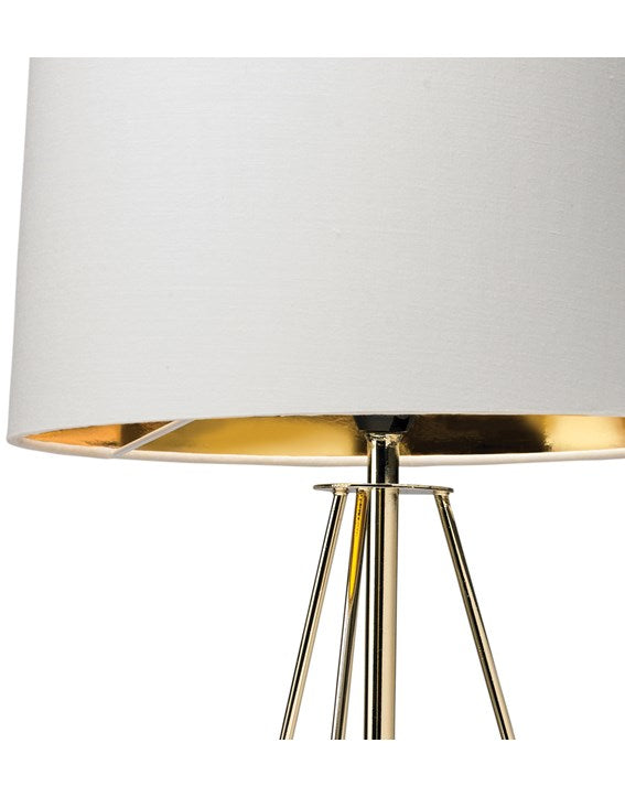 Ziggy Gold Lamp With Cream Shade