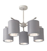 Giovanna 5 Light Ceiling Fitting - White | Chrome | Grey